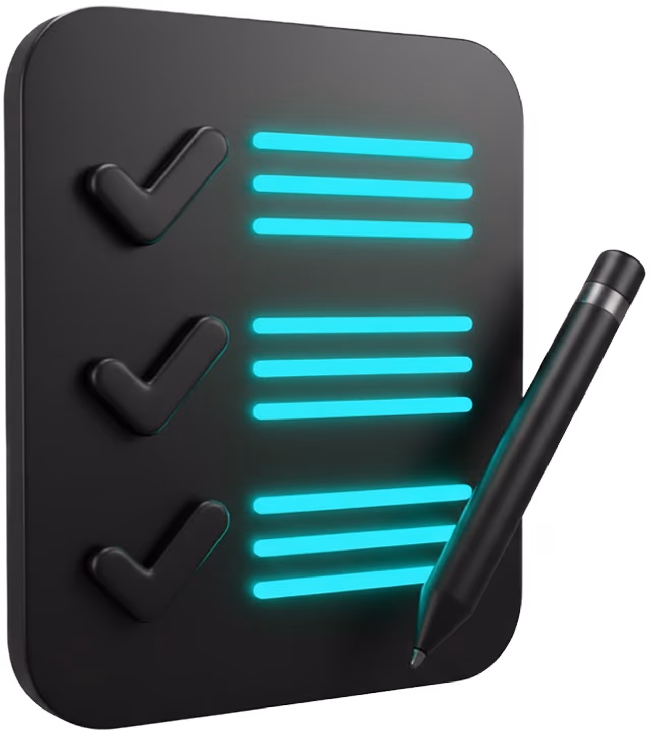 3d Illustration of checklist